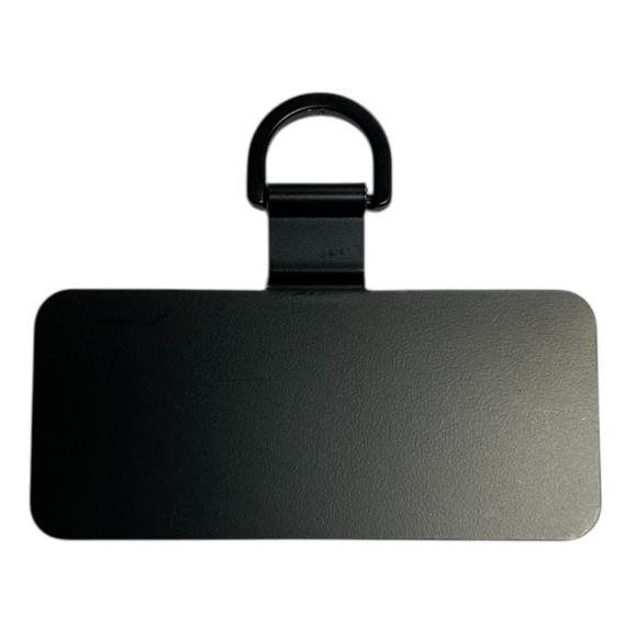 Металевий утримувач шнурка для телефону широкий, чорний