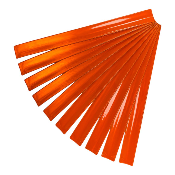 Светоотражающие браслеты 30*300мм комплект 10 шт оранжевые